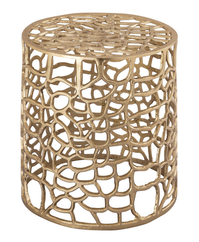 Sophia Gold Finish Metal Side Table