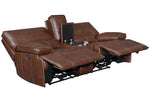 Southwick Saddle Brown Power Recliner Loveseat