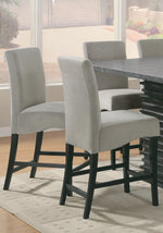 Stanton 2 Grey Fabric/Black Wood Counter Height Chairs