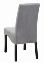 Stanton 2 Grey Fabric/Black Wood Side Chairs