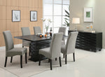 Stanton 2 Grey Fabric/Black Wood Side Chairs