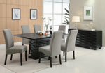 Stanton Black Wood Rectangular Dining Table