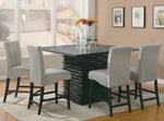 Stanton 5-Pc Black Wood/Grey Fabric Counter Height Table Set