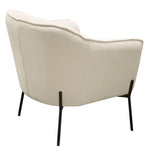 Status Cream Plush Fabric Accent Chair