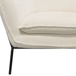 Status Cream Plush Fabric Accent Chair