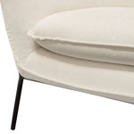 Status Cream Plush Fabric Accent Chair