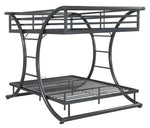 Stephan Gunmetal Finish Steel Full/Full Bunk Bed