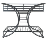 Stephan Gunmetal Finish Steel Full/Full Bunk Bed