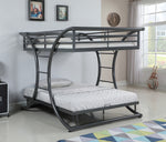 Stephan Gunmetal Finish Steel Full/Full Bunk Bed