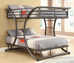 Stephan Gunmetal Finish Steel Full/Full Bunk Bed