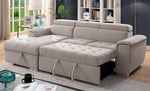 Stina 2-Pc Light Gray LAF Sectional w/ Sleeper