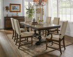 Stonington 5-Pc Brown/Beige Wood Dining Table Set