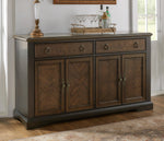 Stonington Brown/Charcoal Brown Wood 2-Drawer Server