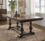 Stonington Brown/Charcoal Brown Wood Dining Table