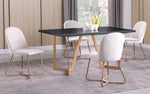 Sunland 2 Beige Velvet/Metal Side Chairs