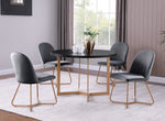 Sunland 2 Grey Velvet/Metal Side Chairs