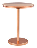 Sunset Handpainted Copper Finish Metal Side Table