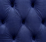 Syxtyx 2-Pc Blue Velvet Button Tufted LAF Sectional Sofa