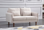 Tasha 2-Pc Beige Linen Fabric Sofa Set