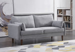 Tasha 2-Pc Light Gray Linen Fabric Sofa Set