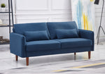 Tasha 2-Pc Navy Linen Fabric Sofa Set