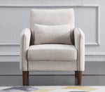 Tasha Beige Linen Fabric Chair