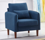 Tasha Navy Linen Fabric Chair