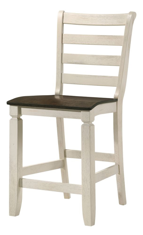 Tasnim 2 Oak/Antique White Wood Counter Height Chairs