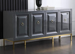 Tatiana Gray Lacquer Wood Sideboard