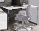 Tennos White Wood/Chrome Metal Office Desk