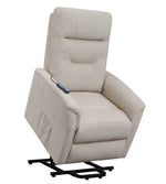 Terza Beige Fabric Power Lift Massage Recliner