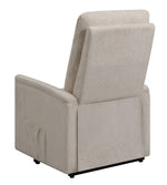 Terza Beige Fabric Power Lift Massage Recliner