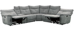 Tesoro 6-Pc Dark Gray Fabric Manual Recliner Sectional