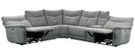 Tesoro 6-Pc Dark Gray Fabric Power Recliner Sectional