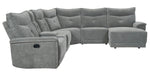 Tesoro 6-Pc Dark Gray RAF Manual Recliner Sectional