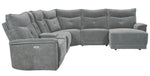 Tesoro 6-Pc Dark Gray RAF Power Recliner Sectional