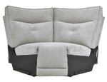 Tesoro 6-Pc Mist Gray Fabric Power Recliner Sectional