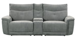 Tesoro Dark Gray Fabric Power Recliner Loveseat