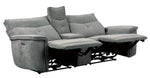 Tesoro Dark Gray Fabric Power Recliner Loveseat