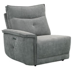 Tesoro Dark Gray Fabric Power Recliner Loveseat