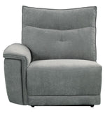 Tesoro Dark Gray Fabric Power Recliner Sofa