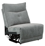 Tesoro Dark Gray Fabric Power Recliner Sofa