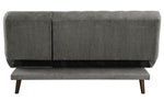 Thais Dark Gray Chenille Fabric Tufted Sofa Bed