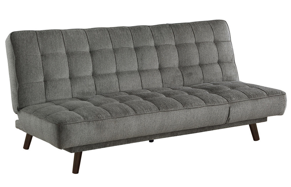 Thais Dark Gray Chenille Fabric Tufted Sofa Bed