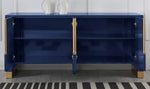 Theona Navy High Gloss Wood Sideboard