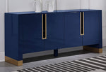 Theona Navy High Gloss Wood Sideboard