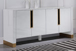 Theona White High Gloss Wood Sideboard