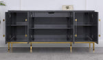 Thorne Grey Lacquer Wood Sideboard