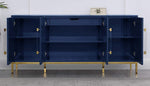 Thorne Navy Blue Lacquer Wood Sideboard