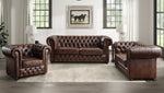 Tiverton Brown Breathable Faux Leather 2-Seat Sofa